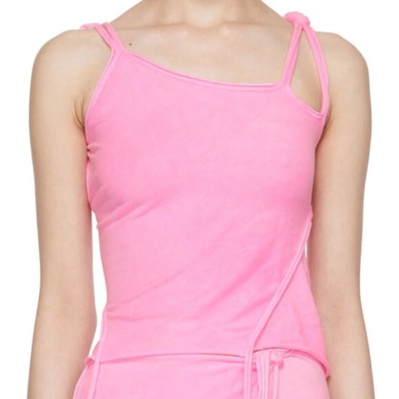 Ottolinger Pink Asymmetrical Tank - Picture 6 of 6